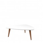 Utopia Low Triangle End Table in Off White