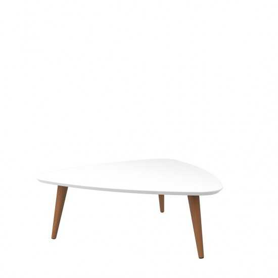 Utopia Low Triangle End Table in Off White