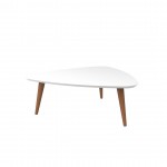 Utopia Low Triangle End Table in Off White