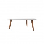 Utopia Low Triangle End Table in Off White