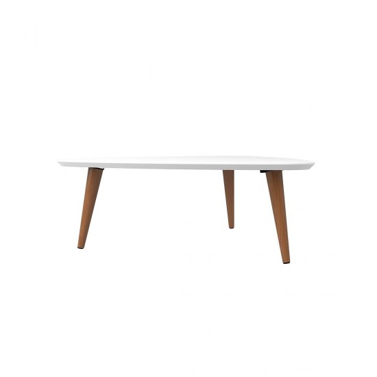 Utopia Low Triangle End Table in Off White