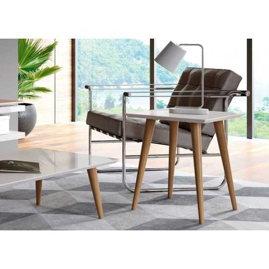 Utopia High Square End Table in White Gloss