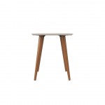 Utopia High Square End Table in White Gloss