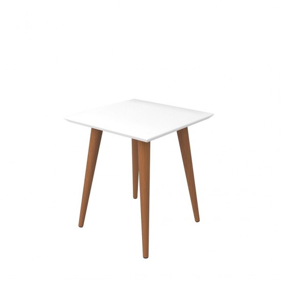 Utopia High Square End Table in Off White