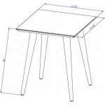 Utopia High Square End Table in Off White