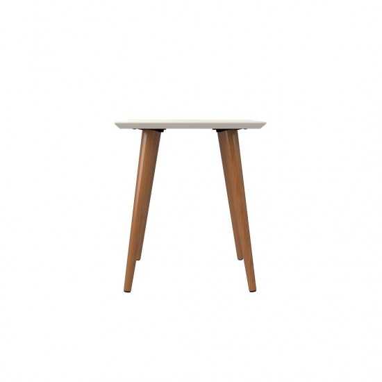 Utopia High Square End Table in Off White