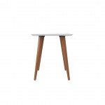 Utopia High Square End Table in Off White