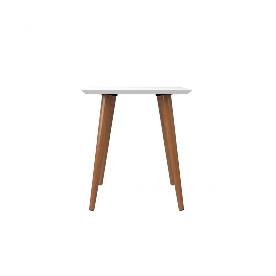 Utopia High Square End Table in Off White