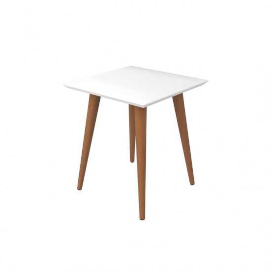Utopia High Square End Table in Off White