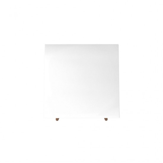 Utopia High Square End Table in Off White