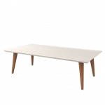 Utopia Low Rectangle End Table in White Gloss