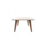 Utopia Low Rectangle End Table in White Gloss