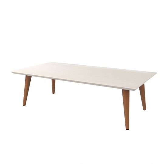 Utopia Low Rectangle End Table in White Gloss