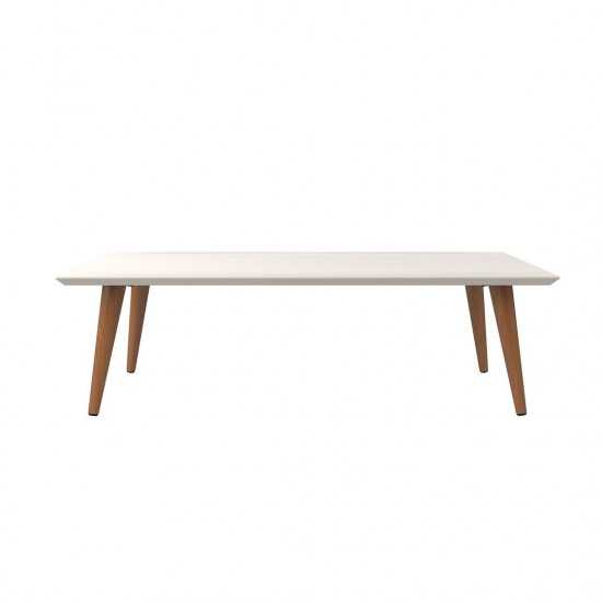 Utopia Low Rectangle End Table in Off White