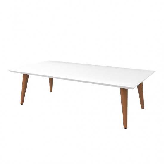 Utopia Low Rectangle End Table in Off White