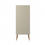 Utopia China Cabinet in Off White and Maple Cream