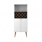 Utopia China Cabinet in White Gloss and Maple Cream