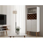 Utopia China Cabinet in White Gloss and Maple Cream
