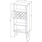 Utopia China Cabinet in White Gloss and Maple Cream