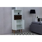 Utopia China Cabinet in White Gloss and Maple Cream