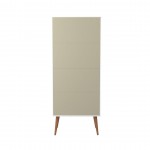 Utopia China Cabinet in White Gloss and Maple Cream