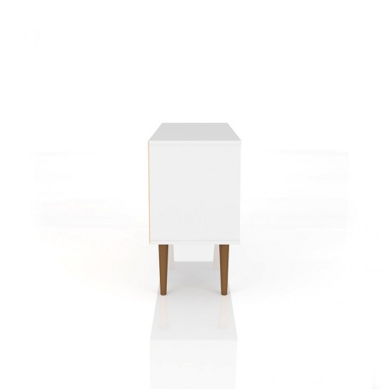 Liberty TV Stand 42.52 in White and Rustic Brown