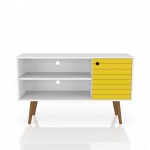 Liberty TV Stand 42.52 in White and Yellow