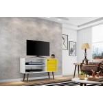 Liberty TV Stand 42.52 in White and Yellow