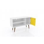 Liberty TV Stand 42.52 in White and Yellow