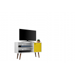 Liberty TV Stand 42.52 in White and Yellow