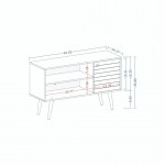Liberty TV Stand 42.52 in White and 3D