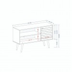 Liberty TV Stand 42.52 in Rustic Brown