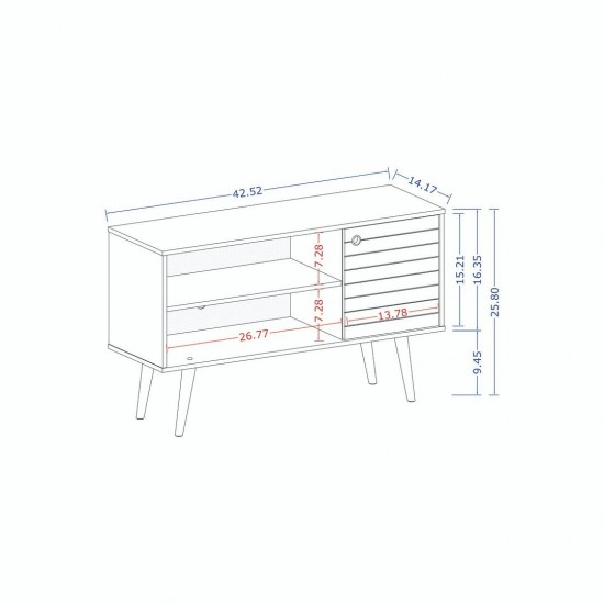 Liberty TV Stand 42.52 in Rustic Brown