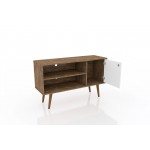 Liberty TV Stand 42.52 in Rustic Brown and White