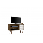 Liberty TV Stand 42.52 in Rustic Brown and White