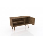 Liberty TV Stand 42.52 in Rustic Brown and 3D Brown Prints