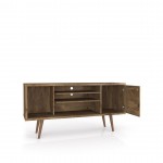 Liberty TV Stand 53.14 in Rustic Brown and 3D Brown Prints