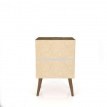 Liberty Nightstand 1.0 in Rustic Brown and White