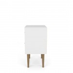 Liberty Nightstand 2.0 in White and 3D Brown Prints