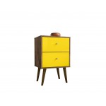 Liberty Nightstand 2.0 in Rustic Brown and Yellow