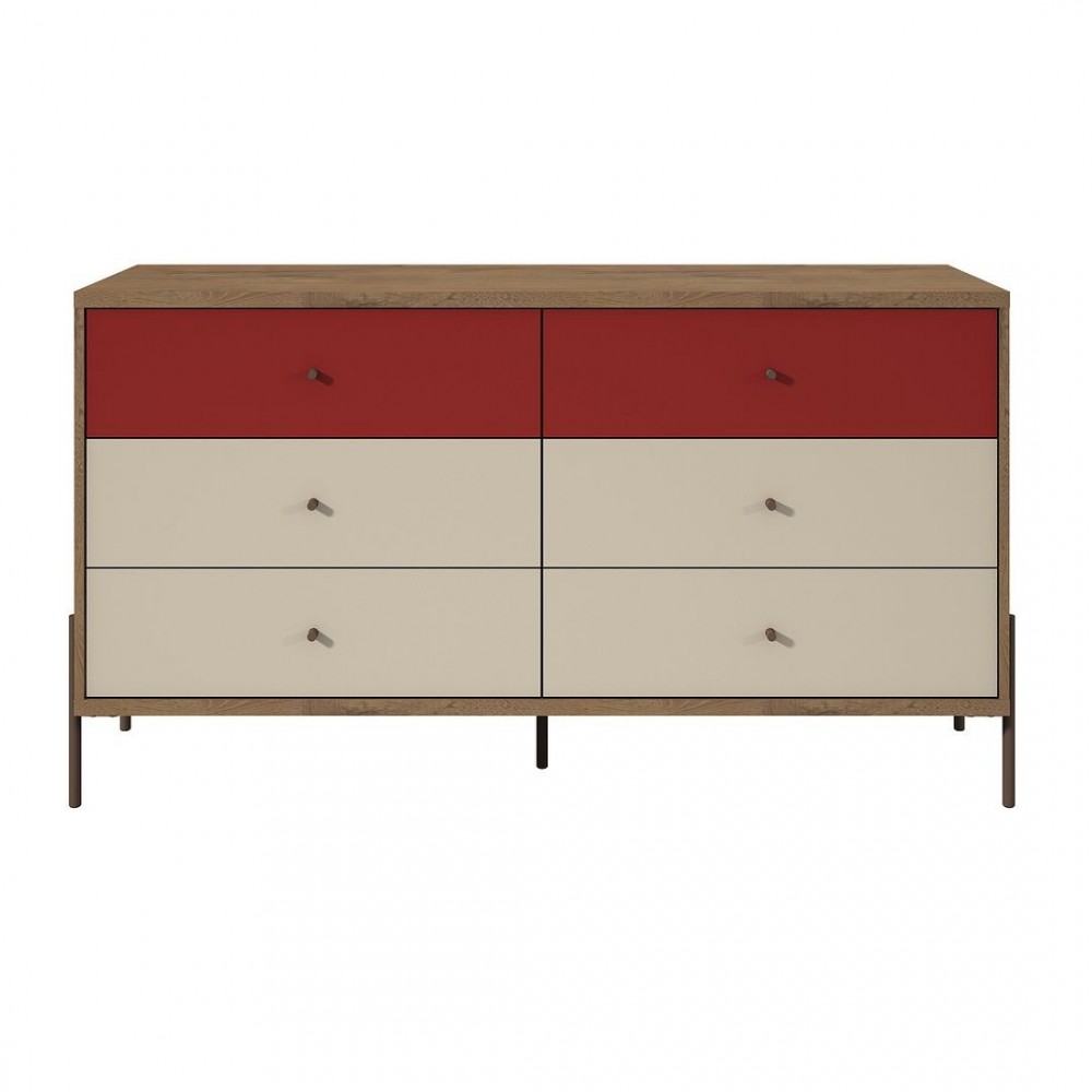 Joy 59" Double Dresser in Red Joy 59" Double Dresser in Red