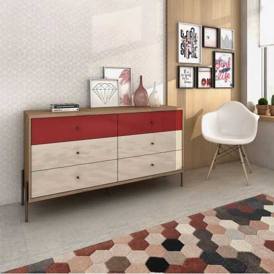 Joy 59" Double Dresser in Red