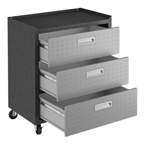 Fortress 31.5" Mobile Garage Chest with Drawers