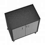 3-Piece Fortress Mobile Space-Saving Garage Cabinet and Worktable 1.0 in Grey