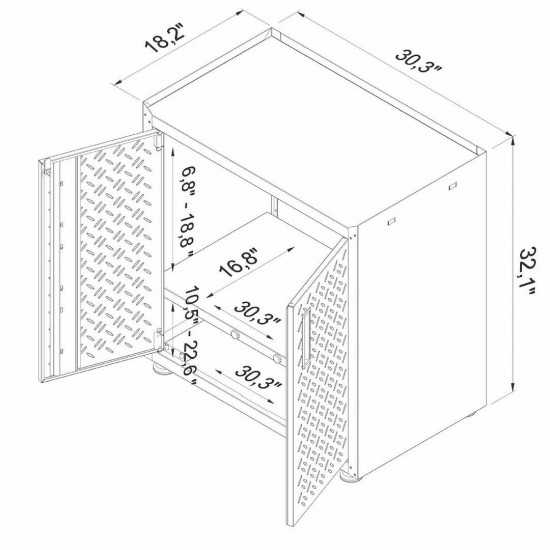 3-Piece Fortress Mobile Space-Saving Garage Cabinet and Worktable 2.0 in Grey