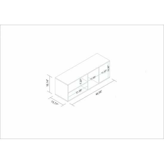 Minetta 46" Floating TV Stand in White