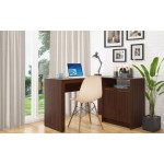 Kalmar L -Shaped Office Desk in Dark Brown