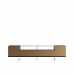 Celine 85.43 TV Stand in Black and Black Marble