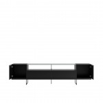 Celine 85.43 TV Stand in Black and Black Marble