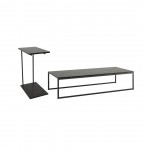 2-Piece Celine Coffee and Table in Black Marble